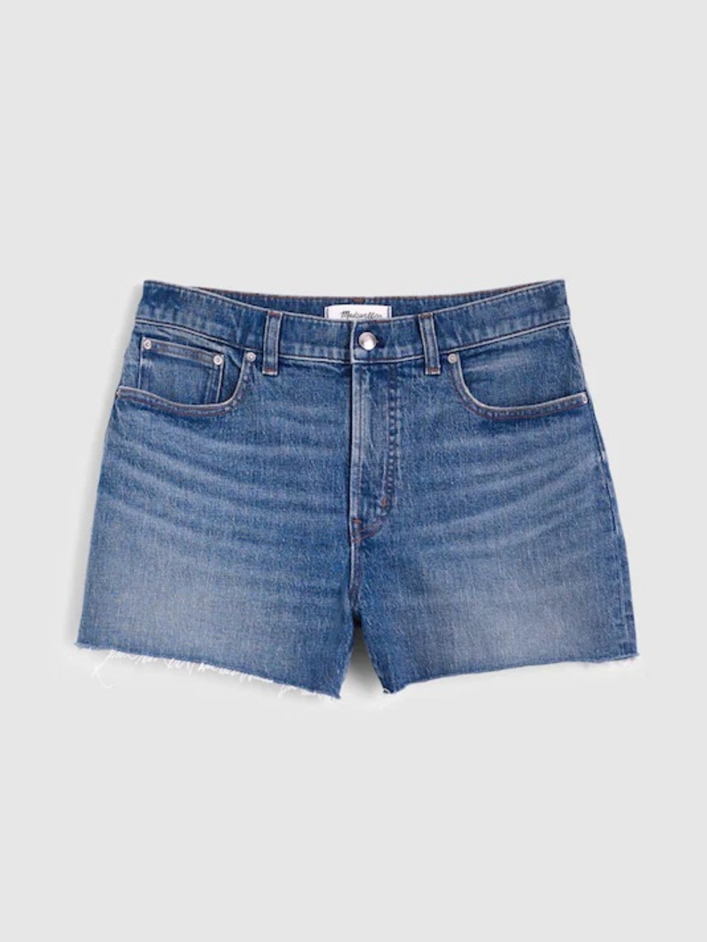 Madewell The Perfect Jean Classic High-Waist Blue Denim Shorts